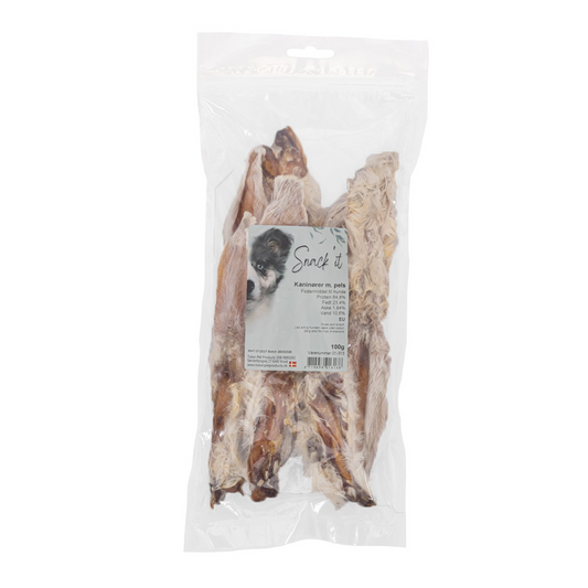 Snack'it Kaninører med pels 100g Premium
