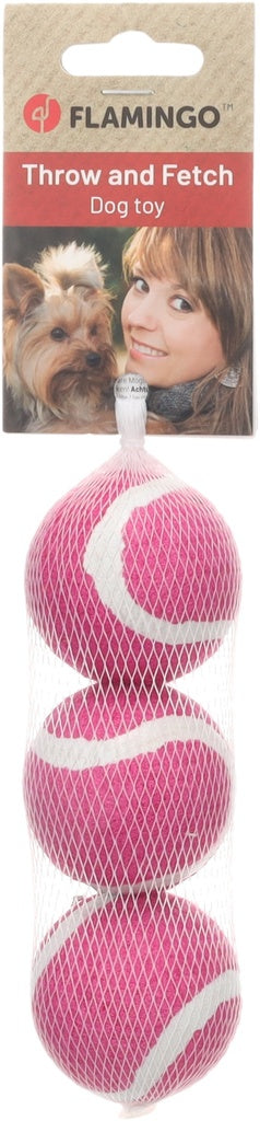 Tennisbolde pink Ø5,08cm 3-pak