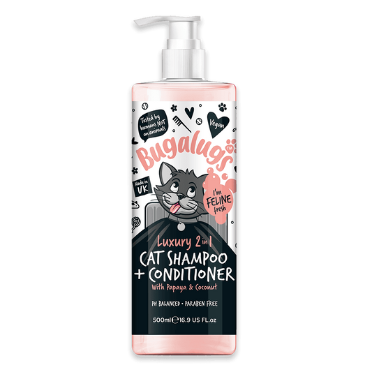 Bugalugs Luksus 2-i-1 Shampoo & Balsam med Papaya & Kokos (500ml)