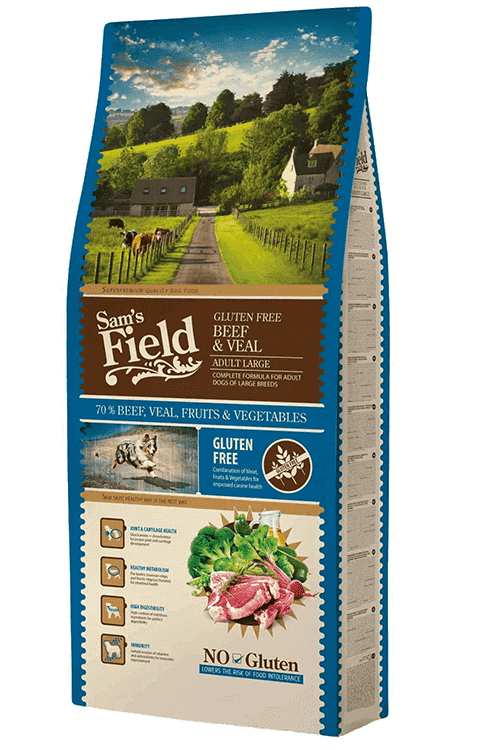 Sams Field Adult Large Okse- & Kalvekød 13 kg
