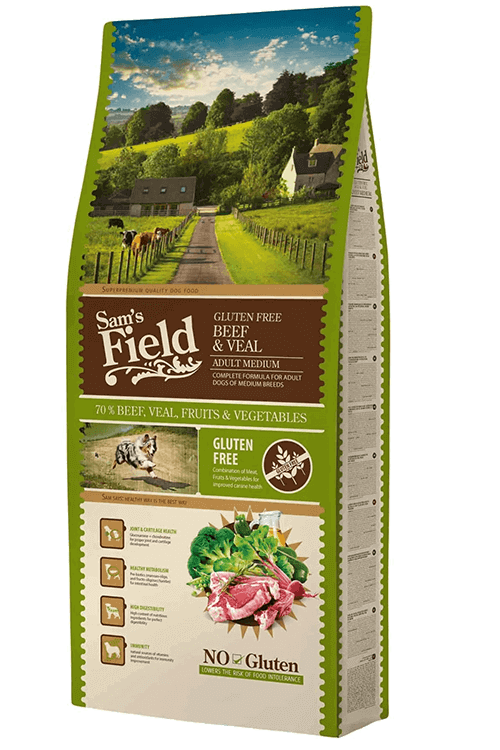 Sams Field Adult Medium Okse- & Kalvekød 13 kg