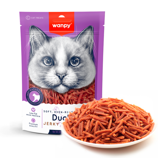 Wanpy Cat Soft Duck Jerky Strips 80g